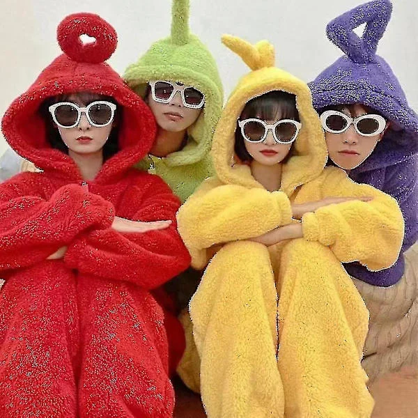 Teletubbies Vuxen Onesie, Pyjamas för Män och Kvinnor, Unisex Par Hemmakläder Gul-Xin Gul Yellow_tfrf Yellow M