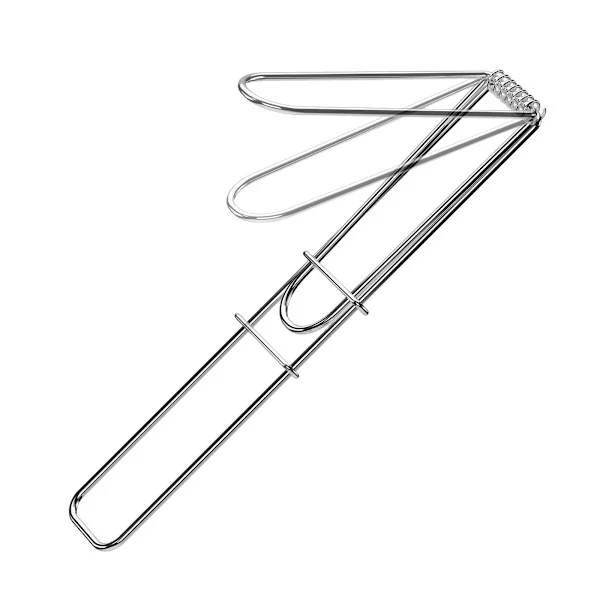 Set om 3, 40 cm fjäderbelastade grillspett i rostfritt stål – spett för att grilla grönsaker utan att spetta