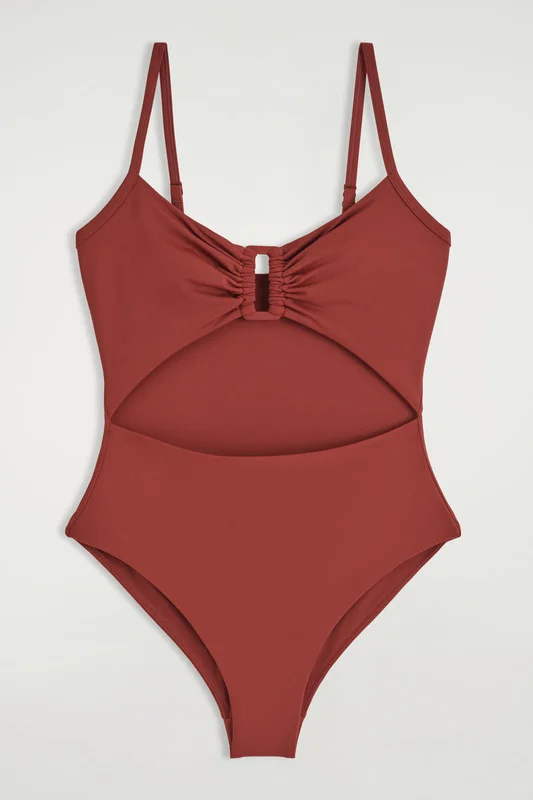 COS Women's Gathered Cutout Swimsuit