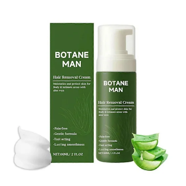 1-3X Botane Man Aloe Vera Hårborttagningskräm för Snabb Hårborttagning Ansikte Kropp Känslig