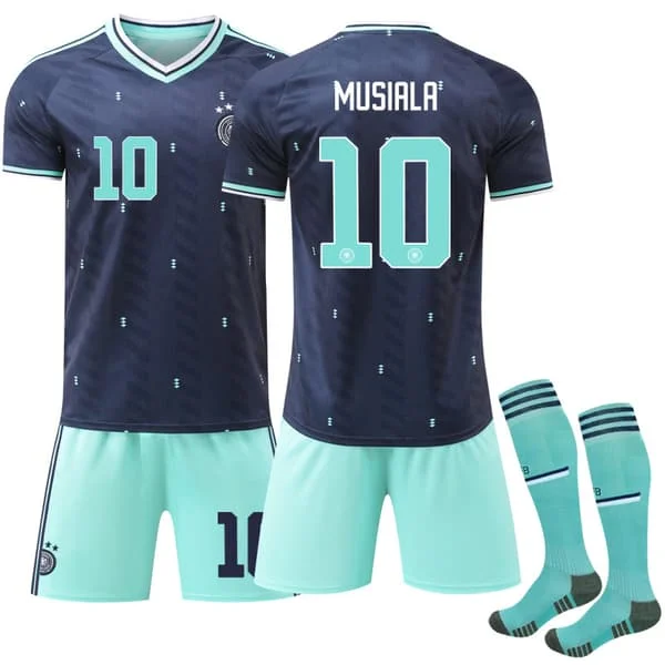 VM 2026 Tyskland Bortaställ Fotbollslag Tröja Nr 10 Musiala