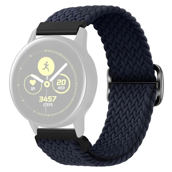 KALEBOL KLB-BZNL-001 Samsung Galaxy Watch3 45mm / Watch 46mm Watch Band 22mm Nylon Strap - Dyb Blå