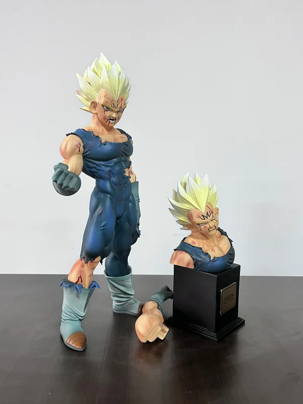 AliExpress - En stock : Statue Vf, Figurine Dragon Ball Z Vegeta, Sculpture de tête interchangeable, Figurine articulée Majin Vegeta, 28 cm/11,02 
