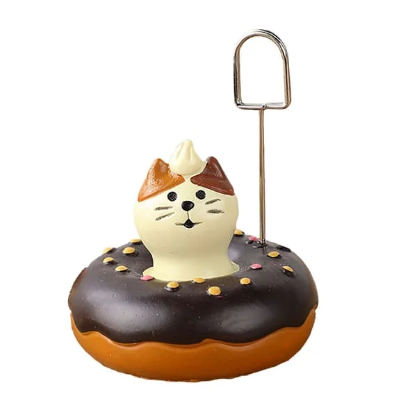 Note Stand Photo Clip Stand Memo Display Clip Resin Home Decor for Office Donut