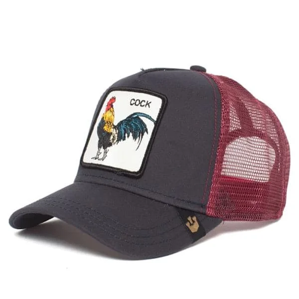 Mesh Djur Broderad Keps Snapback Keps Kyckling kyckling chicken