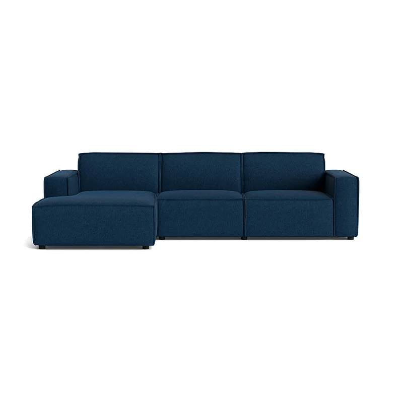 Lyon chaiselong sofa, venstrevendt - Aragon Blå - 304x160x80 - Sofa, chaiselong - Komfortabel & Stilfuld Familie Sofa med Venstrevendt Chaiselong