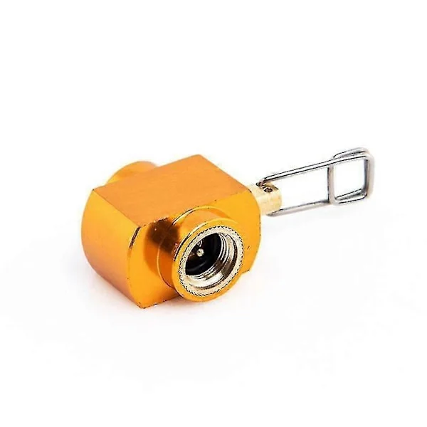 Gasbrännare Adapter för Utomhuscamping, Gasadapter med Spjäll, Gasbrännare för Camping (1 Styck - Guld)