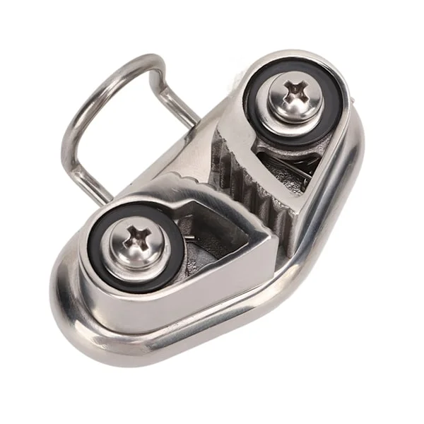 Båt Cam Cleat med Wire Ledande Ring Segelbåt Pilates Utrustning 316 Rostfritt Stål Spegelpolerad för 10mm Rep