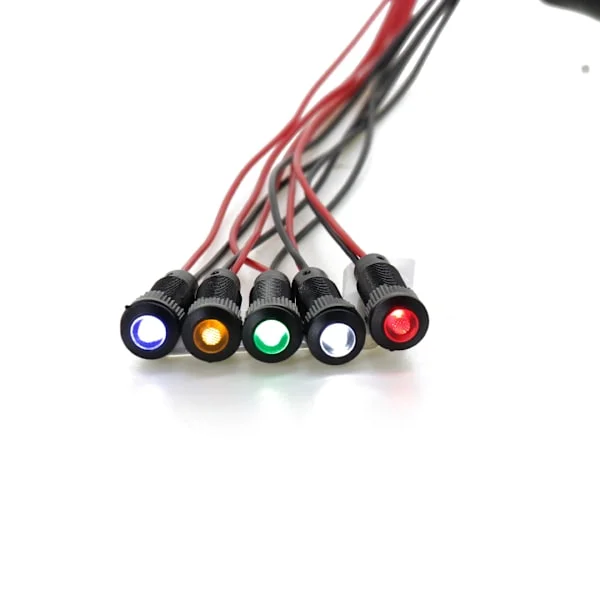 10 stk 5 mm LED-pærer LED 20 cm pærer LED forhåndskoblet for DIY hjemmeinnredning biloppussing 3 5 9 12 24 36 48 110 220V