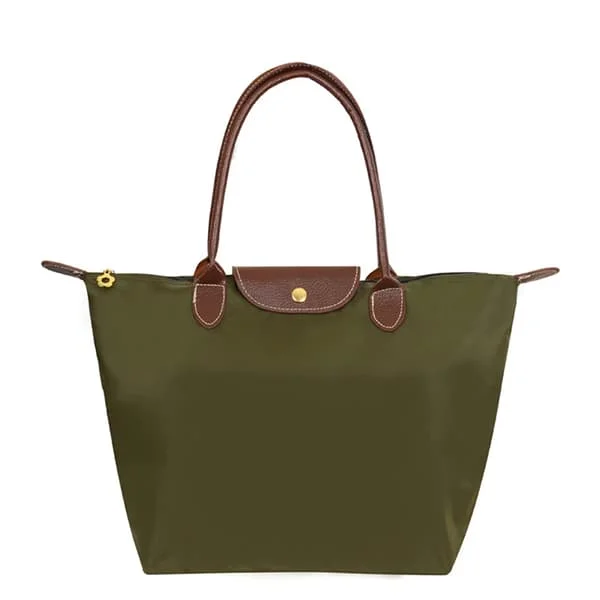 Vattentät Nylon Dumpling Handväska Väskor Dam Tygväska Dam Handväska med stor kapacitet för resväskor Vikbar Casual axelväska Army green Army green