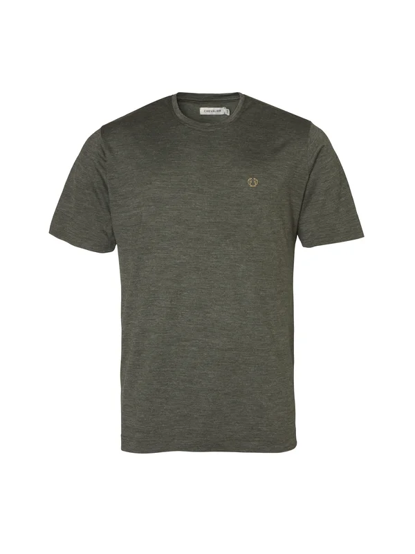 Chevalier - Chevalier Coley Ull T-shirt - Herr Mörkgrön