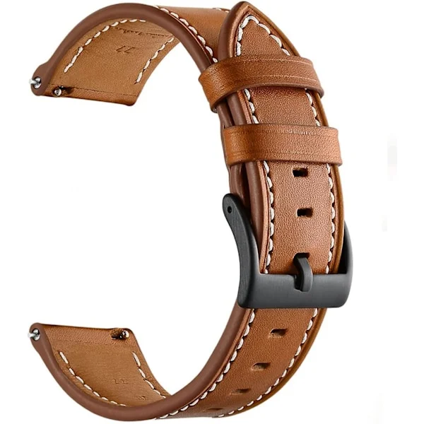 Avekigalaxy Klokke 4 Rem 40mm 44mm/galaxy Klokke 4 Classic 46mm 42mm Remmer, 20mm Lær Armbåndsrem Kvinner Menn For Samsung Galaxy Klokke Active 2/wa