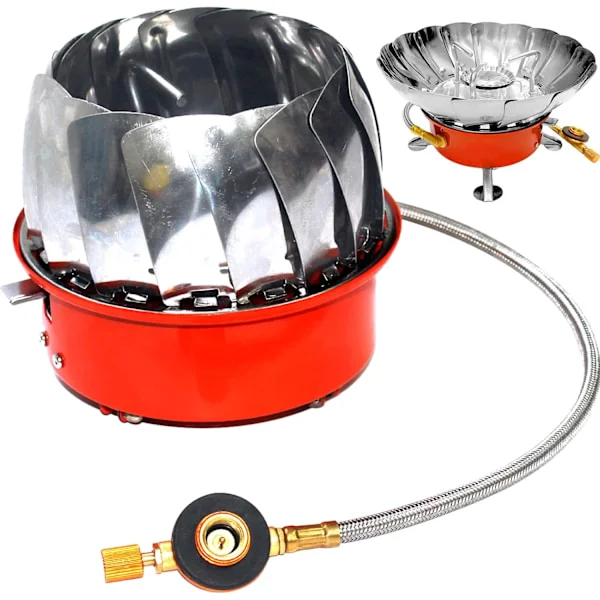 Bærbar Gass Kokeapparat, Vindtett Kokeapparat, Ultralett Sammenleggbar Utendørs Koker for Fotturer/Utendørs/Grilling/Trekking (Lotus Kokeapparat)