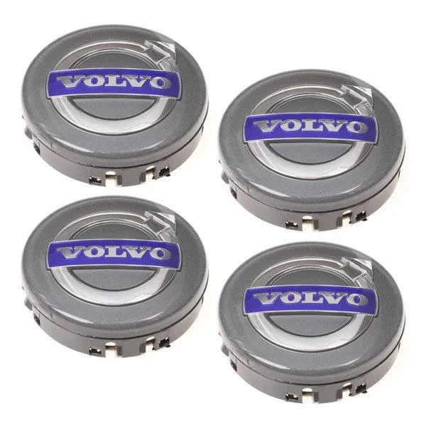 Volvo 02- 64MM 4-pack Navkapslar Volvo Silver en storlek-tfrf