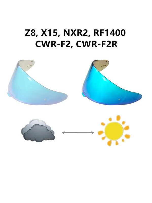 AliExpress - Visière photochromique RF1400 pour SHOEI Z8 X15 CWR-F2R NXR2 X-SPR PRO CWR-F2, bouclier facial de remplacement pour casque de moto, 