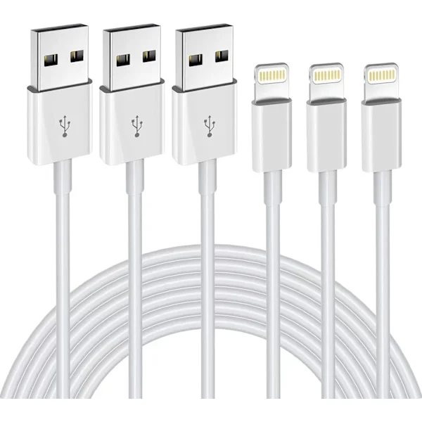 iPhone Ladekabel 3-pak 2M MFi-certificeret Lightning-kabel Kompatibel med iPhone 11-14 XS XR X Pro Max Mini 8 7 6S Plus