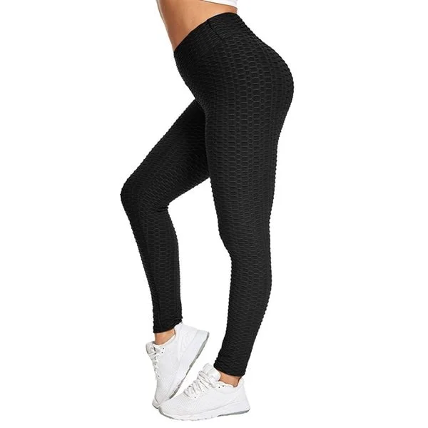 Scrunch Tights korkea vyötärö Medium - Musta