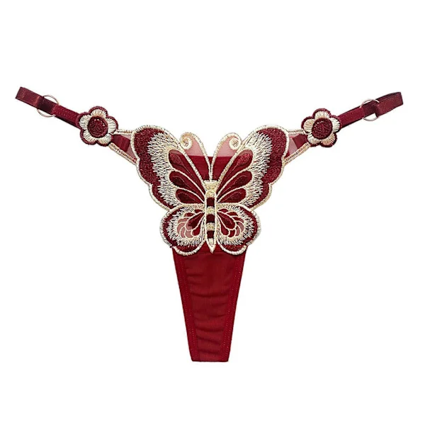 Dame G-streng Sommerfugl Broderi Thong Undertøy G-streng Lav-Midje Thongs Truser Sexy Japanske Truser Thong