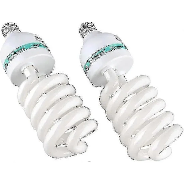Sæt med 2 x 135W E27 Dagslys Fotograferingspære til Fotostudie Video Dagslyspære 220V 5500K (2 stk)