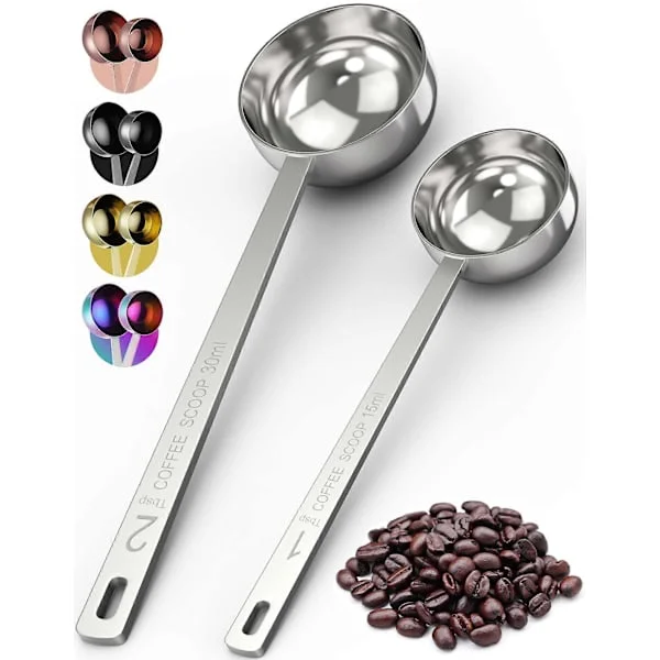Kaffeskopa portioner - kaffemål, kaffemål, kaffemål, kaffedispenser - ske til kaffedåse, kaffemål -