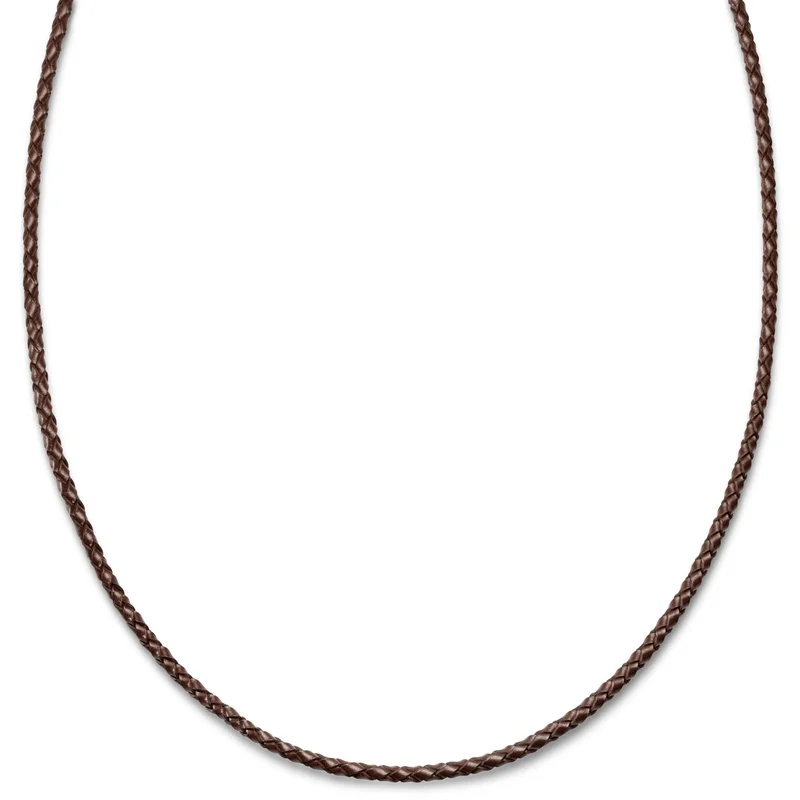 Tenvis | 3 mm Brown Leather Necklace for Men - Leather necklaces