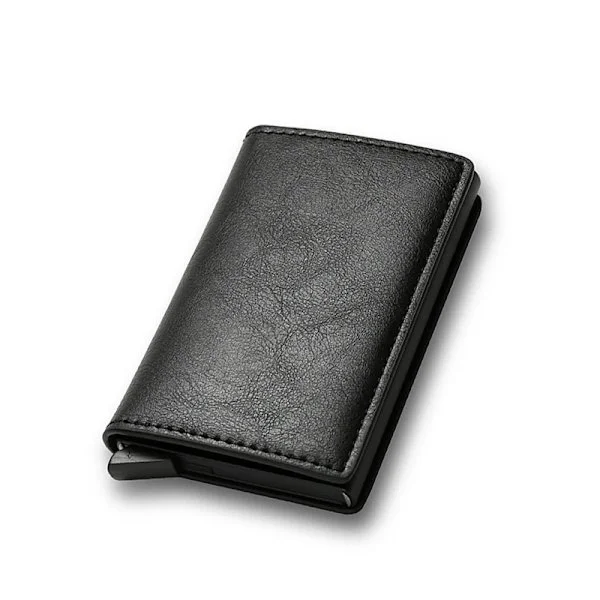 Carbon Fiber Card Holder Wallets Men RFID Black Magic Trifold Leather Slim Mini Wallet Small Money Bag Men's Bags[mo]