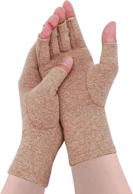 Unisex fingerlösa handskar – andningsbara och mjuka fingerlösa handskar i bomull tillverkade av spandexblandat tyg