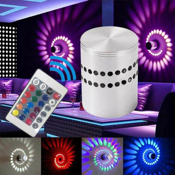 3 Watin LED-spiraaliseinävalaisin, alumiininen seinävalaisin, kylpyhuone