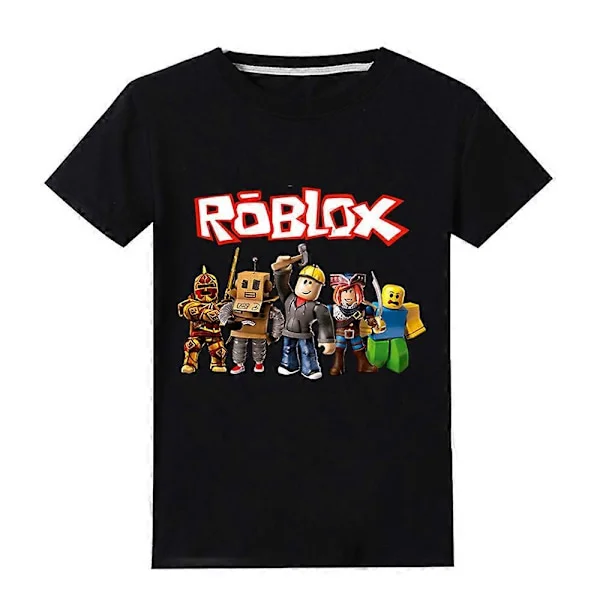 Roblox Painettu Lasten Poikien Lyhythihainen T-paita Kesä T-paita Pyöreä Kaula Yläosa - WELLNGS