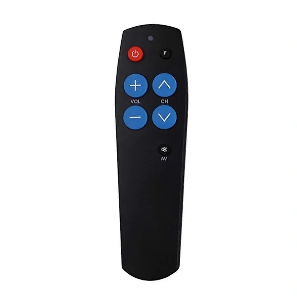 Universal fjernbetjening til ældre, 7 store knapper Smart controller kopieringskode fra TV STB DVD BOX Sort