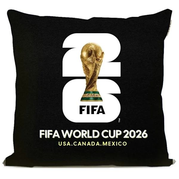 2026 World Cup FIFA World Cup Trophy-Themed Pillowcase (Design: USA, Canada, Mexico 5)40*40cm