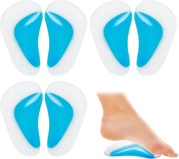 3 par ortopædiske gelindlæg til svangstøtte Ortopædisk silikone svangstøtte Plantar fasciitis gel sko