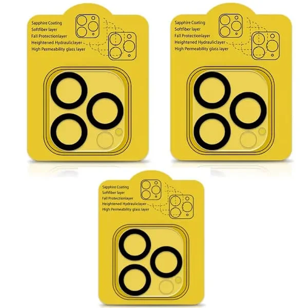 Pakke med 3 skjermbeskyttere i herdet glass til iPhone 15 Pro Max