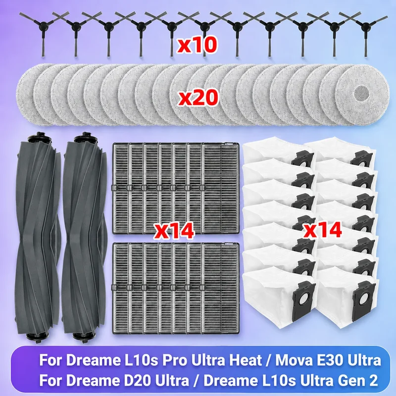 AliExpress - Compatible avec (Dreame L10s Pro Ultra Heat/X30 Ultra/L10s Ultra Gen 2/Dreame D20 Ultra RLD31SE, Mova E30 Ultra/P10 Ultra Pièces Rouleau 