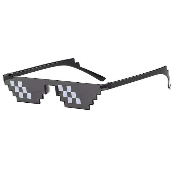 2 st Pixel Mosaic Solglasögon Pixel Solglasögon Coola Unisex Anti-UV Solglasögon kompatibla Vuxna Barn Gamers Fotorekvisita