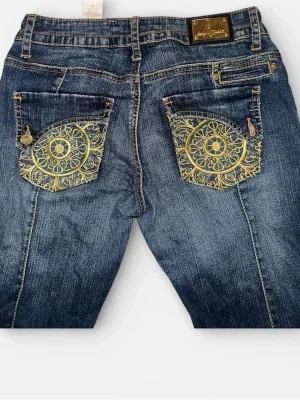 Blå jeans från Baby Phat med broderi
