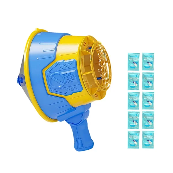 Luftkanon bubbelmaskin, handhållen bubbelmaskin för barn, handhållen leksak, unisex, lämplig för strand, trädgård och parkanvändning.