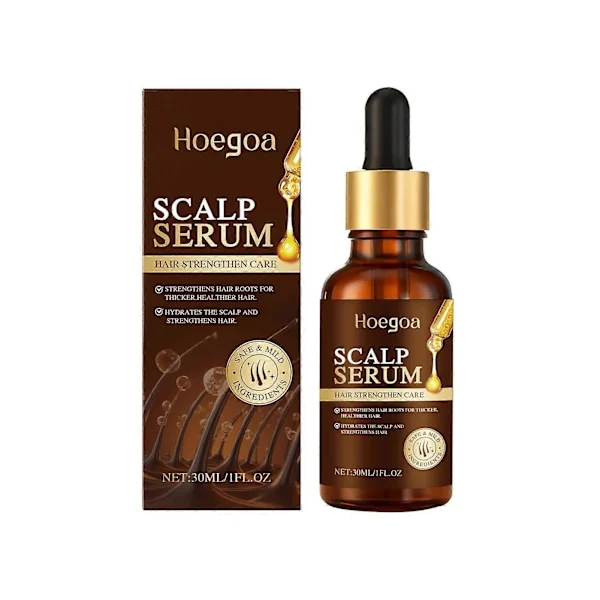 Hårvekstserum for tynt hår kvinner hodebunnsbehandling mot hårtap biotin koffein revitaliserende pleie