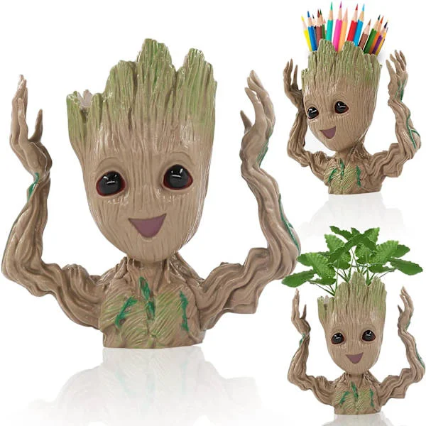 Baby Groot -kukka-amppeli, sarjakuva Baby Groot -kukka-amppeli vedenpoistolla