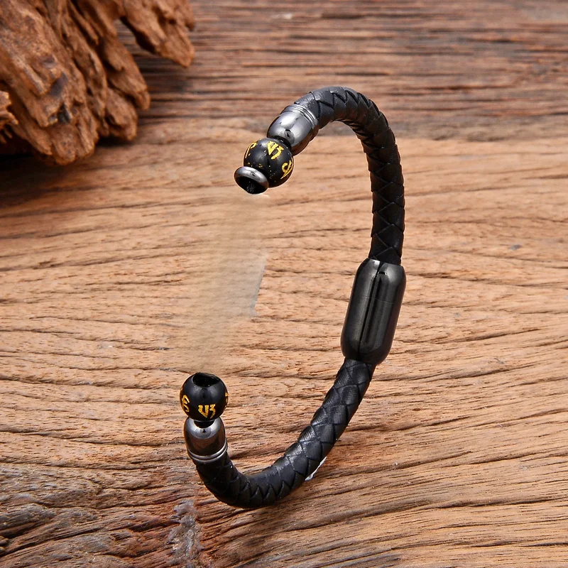 AliExpress - Bracelet en cuir tibétain avec perles Dzi ovales pour homme et femme, bijoux en pierre naturelle, accessoires de marque de luxe, cadeaux 