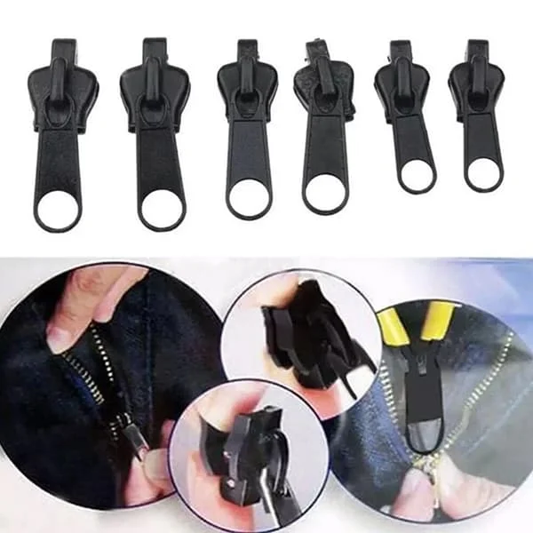 6 Stk Instant Zipper Universal Instant Fix Lynlås Reparationssæt Rep