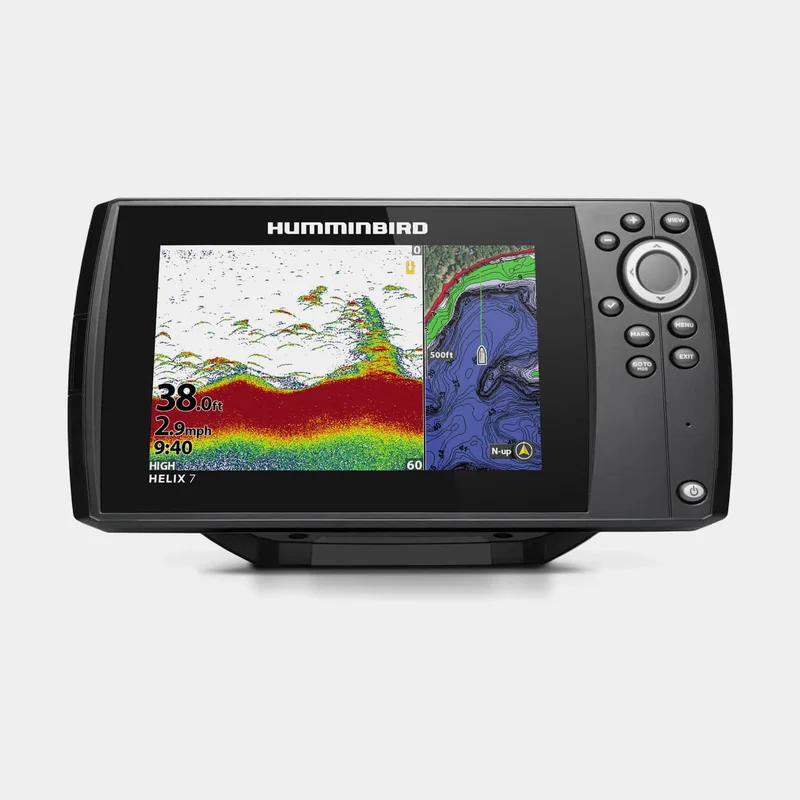 Kaikuluotain / karttaplotteri kalastukseen Humminbird HELIX G4, 7" (SI) + kaikuluotainanturi (CHIRP | DownScan | SideScan) + basemap