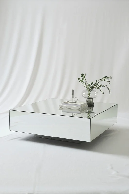 Jotex - Soffbord 100x100 Cm MDF - Glas Spegel MOXY - Köp Soffbord hos Jotex