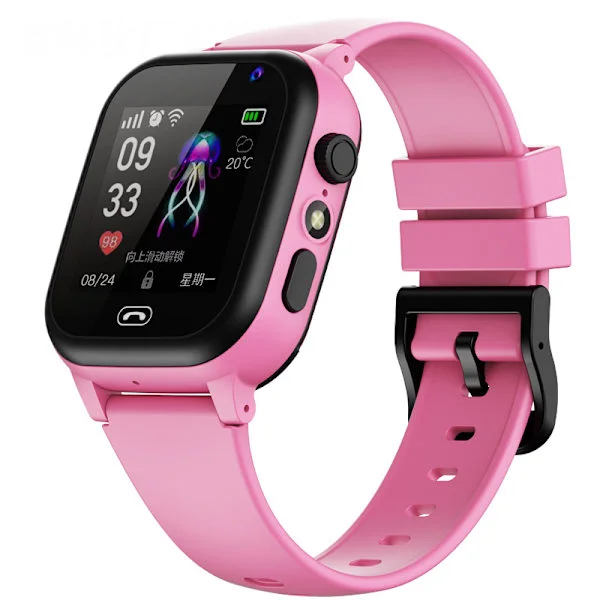 Nytt 4G Smartklokke for Barn SOS GPS Posisjonering Videosamtale SIM-kort for Barn Smartwatch Kamera Vanntett Klokke