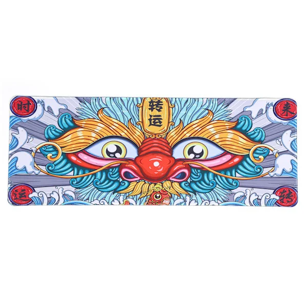 Stor musmatta Gummi Tvättbar Färgglad Surfplatta Skrivbord Bärbar Dator Spelplatta Tillbehör 300 x 800 x 3 mm / 31,50 x 11,81 x 0,12 tum Lyckomönster
