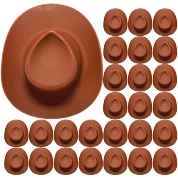 30 kpl muovi Mini WESTERN COWBOY cowboy hat Mini cowboy hat