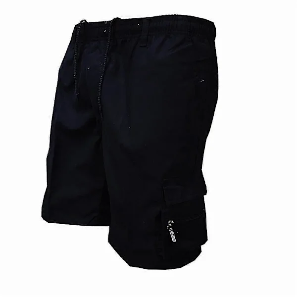Herre Almindelige Cargo Shorts med Snøre Sommerferie Strand Casual Multi-lommer Elastisk Talje Shorts