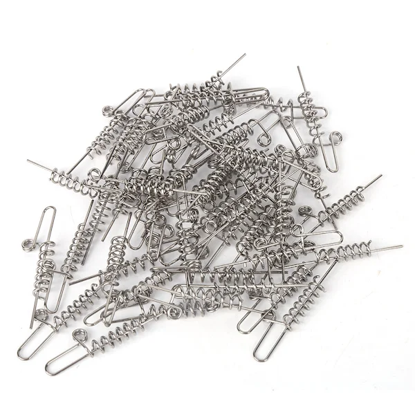 Fiskebete Connector Worms Lure Spring Pin Lock Fast Pin - Stor storlek (6cm/2.4in)