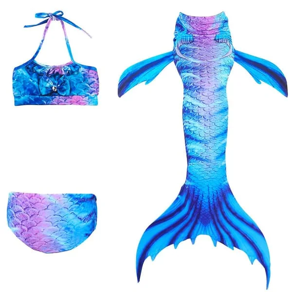 Kids Girls Mermaid Tail Bikini Set Swimwear Swimsuit Swimming Costum