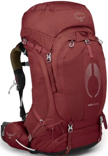 Osprey Aura AG 65 naisten rinkka, Berry Sorbet Red